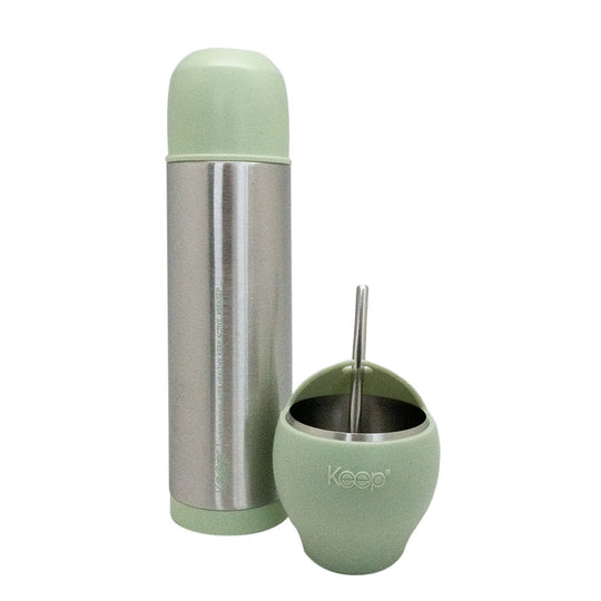 Mate Set + Termo Bala Keep Acero Inoxidable - Pistacho