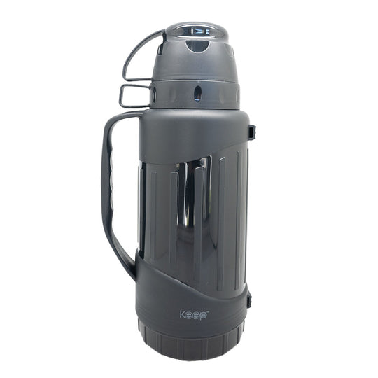 Termo Outdoor Keep 1.8 L con 2 Tazas Tapa - Negro