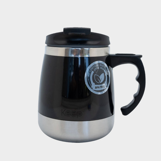 Mug Termo Keep Acero Inoxidable 400 ML - Negro