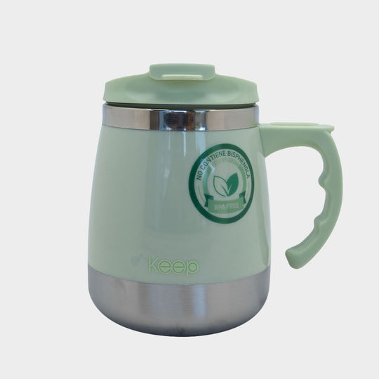 Mug Termo Keep Acero Inoxidable 400 ML - Pistacho