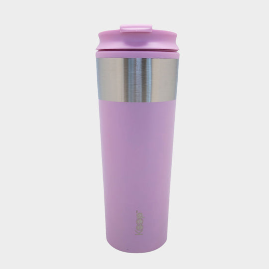Mug Metálico Keep Acero Inoxidable 450 ML - Rosa
