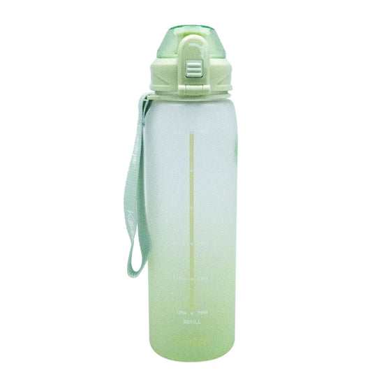 Botella Agua Marcador Horas Keep 1 L - Pistacho