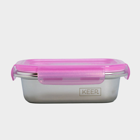 Contenedor Hermético Keep Acero Inoxidable 600ml - Rosa