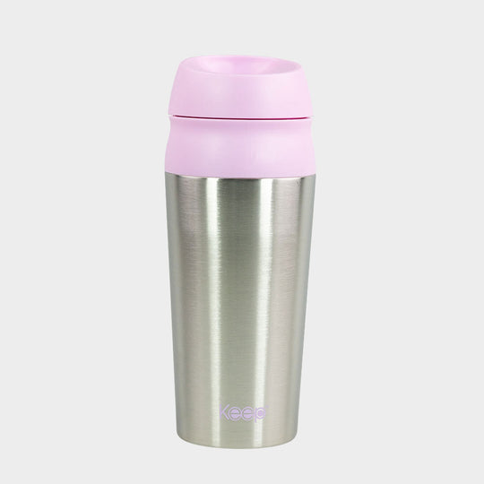 Mug Botón Keep Acero Inoxidable 450 ML - Rosa