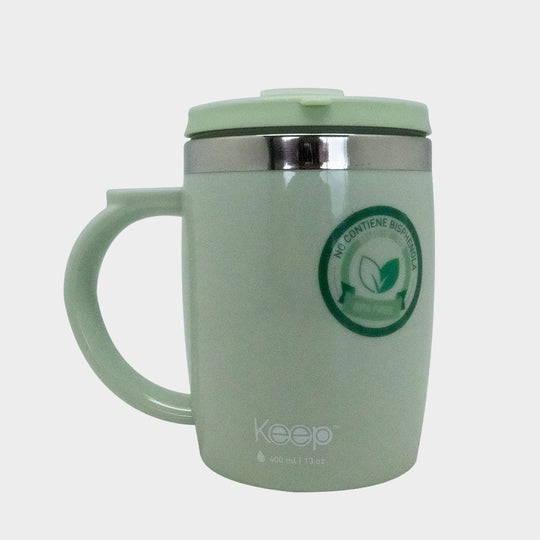 Mug Termo Keep Acero Inoxidable 400 ML - Pistacho