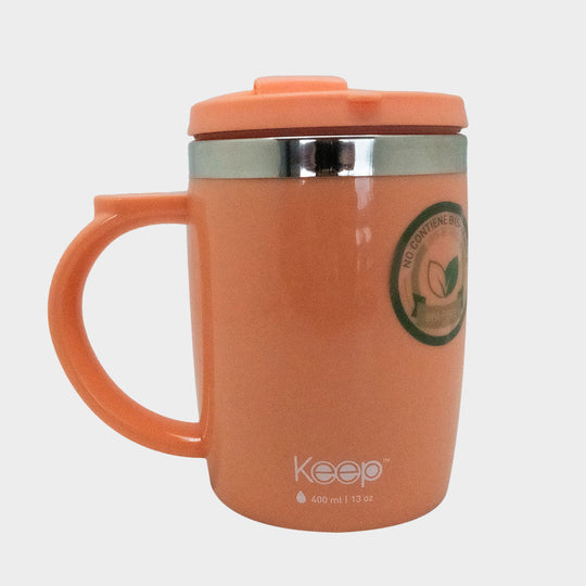 Mug Termo Keep Acero Inoxidable 400 ML - Coral