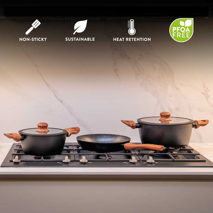 Batería de Cocina Antiadherente 5 piezas Keep Granite Line