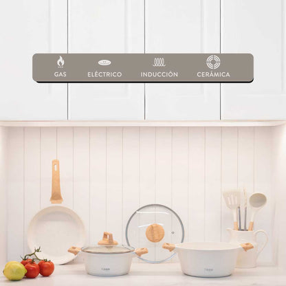 Batería de Cocina Antiadherente 8 piezas Keep Nude Line